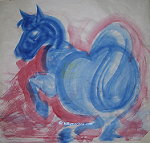 blue horse