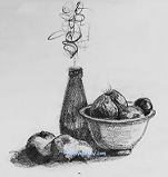 still life
                            in pencil